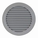 Kunststof schoepenrooster rond grijs O 100mm 1 1 1