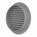 Kunststof schoepenrooster rond grijs O 100mm 2 1 1