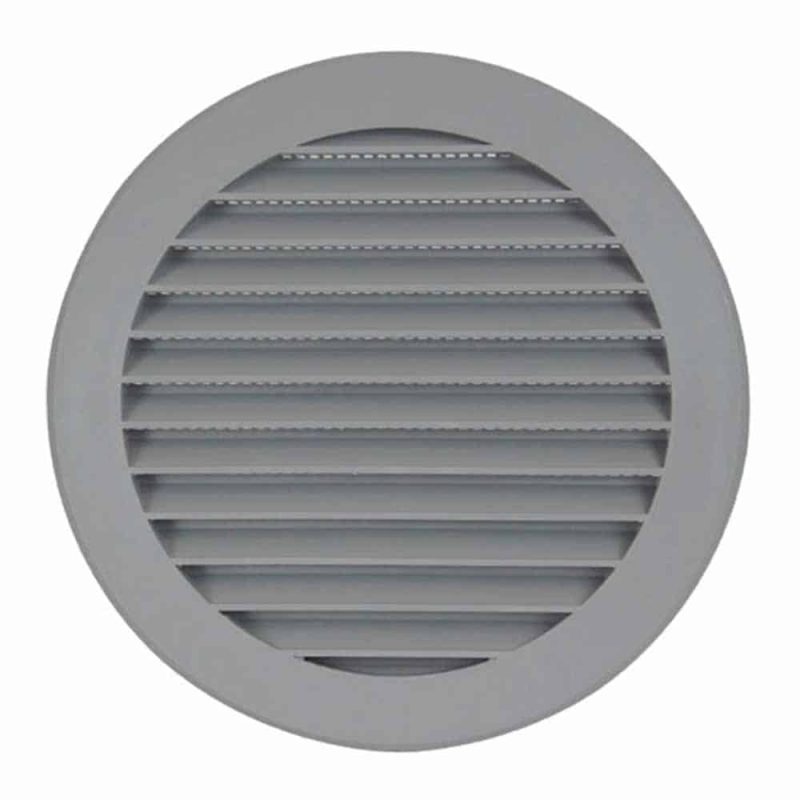 Europlast kunststof schoepenrooster rond grijs Ø 125mm – VR125P Kunststof schoepenrooster rond grijs O 125mm 1 1 1
