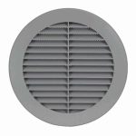Kunststof schoepenrooster rond grijs O 150mm 1 1