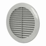 Kunststof schoepenrooster rond grijs O 150mm