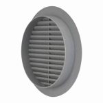 Kunststof schoepenrooster rond grijs O 150mm 2 1