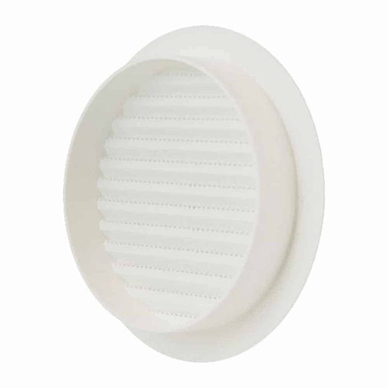 Kunststof schoepenrooster rond wit O 100mm 2 1