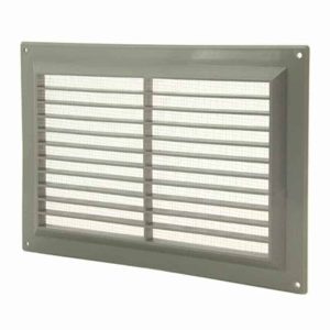 Europlast kunststof ventilatierooster rechthoekig grijs met grill 170 x 250mm - VR2517P