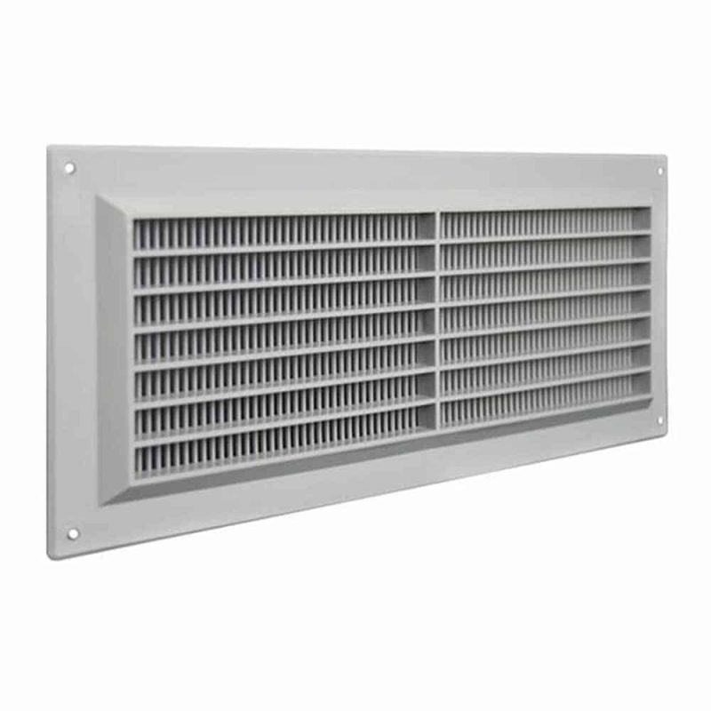 Europlast kunststof ventilatierooster rechthoekig grijs met grill 130 x 300mm - VR1330P Kunststof ventilatierooster rechthoekig grijs met grill 300 x 130mm 1 1