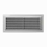 Kunststof ventilatierooster rechthoekig grijs met grill 300 x 130mm 2 1