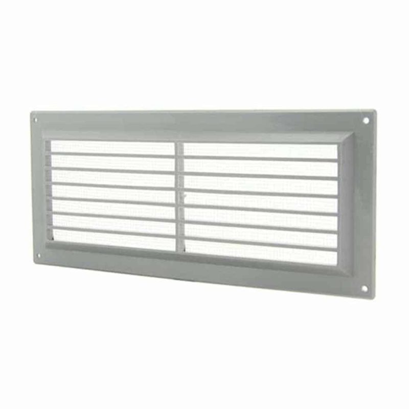 Europlast kunststof ventilatierooster rechthoekig grijs met grill 130 x 300mm - VR1330P Kunststof ventilatierooster rechthoekig grijs met grill 300 x 130mm 4