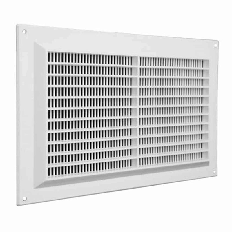 Europlast kunststof ventilatierooster rechthoekig wit met grill 170 x 250mm - VR2517 Kunststof ventilatierooster rechthoekig wit met grill 250 x 170mm 1 1