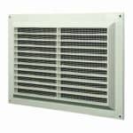 Kunststof ventilatierooster rechthoekig wit met grill 250 x 170mm 3