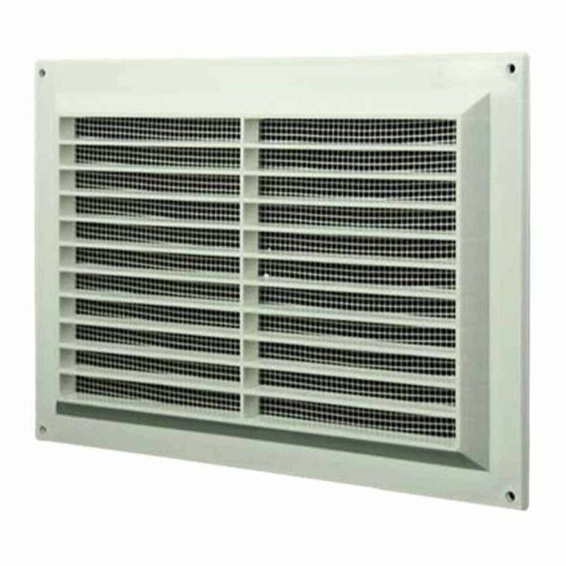 Europlast kunststof ventilatierooster rechthoekig wit met grill 170 x 250mm - VR2517 Kunststof ventilatierooster rechthoekig wit met grill 250 x 170mm 3