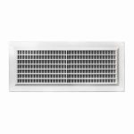 Kunststof ventilatierooster rechthoekig wit met grill 300 x 130mm 2 1