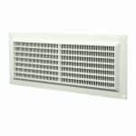 Kunststof ventilatierooster rechthoekig wit met grill 300 x 130mm 3