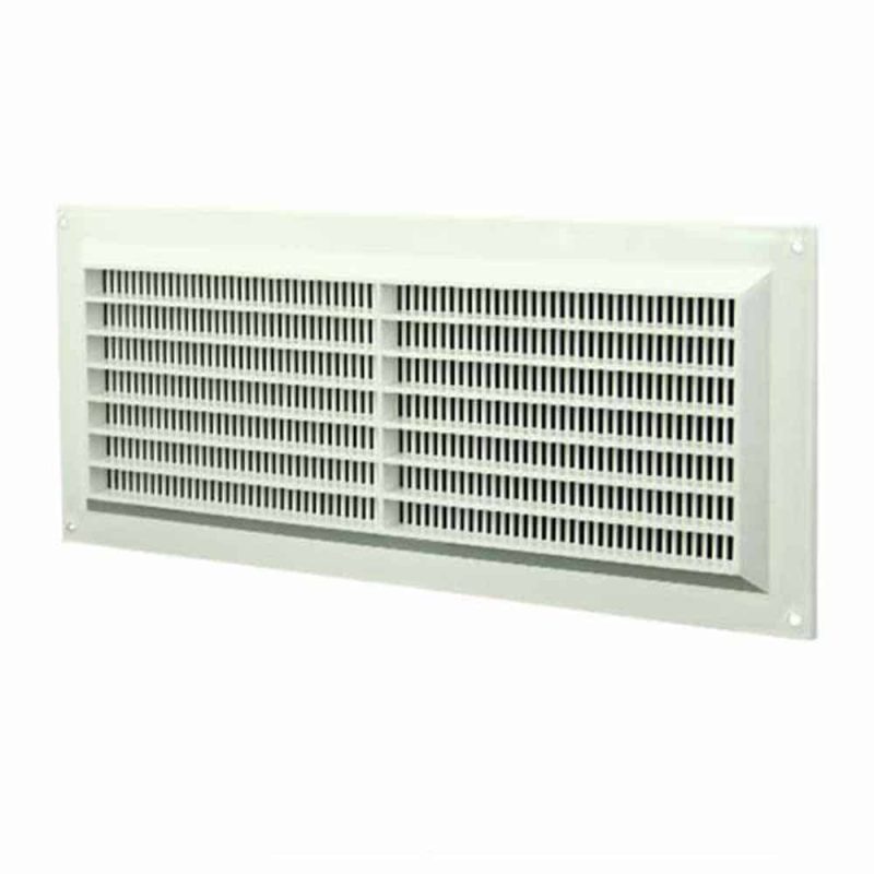 Europlast kunststof ventilatierooster rechthoekig wit met grill 130 x 300mm - VR1330 Kunststof ventilatierooster rechthoekig wit met grill 300 x 130mm 3