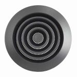 Kunststof ventilatierooster rond antraciet met grill O 100mm 1 1