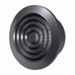 Kunststof ventilatierooster rond antraciet met grill O 100mm 2