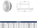 Kunststof ventilatierooster rond met gril 4