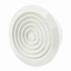 Europlast kunststof ventilatierooster rond wit met grill Ø 100mm - NGA100