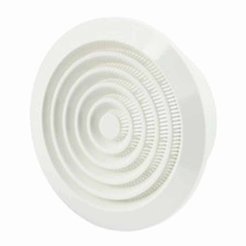 Europlast kunststof ventilatierooster rond wit met grill Ø 125mm - NGA125 Kunststof ventilatierooster rond wit met grill O 125mm 3