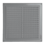 Kunststof ventilatierooster vierkant grijs met grill 250 x 250mm 1