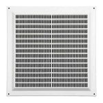 Kunststof ventilatierooster vierkant wit met grill 250 x 250mm 1 1