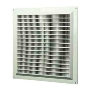 Europlast kunststof ventilatierooster vierkant wit met grill 250 x 250mm - VR2525