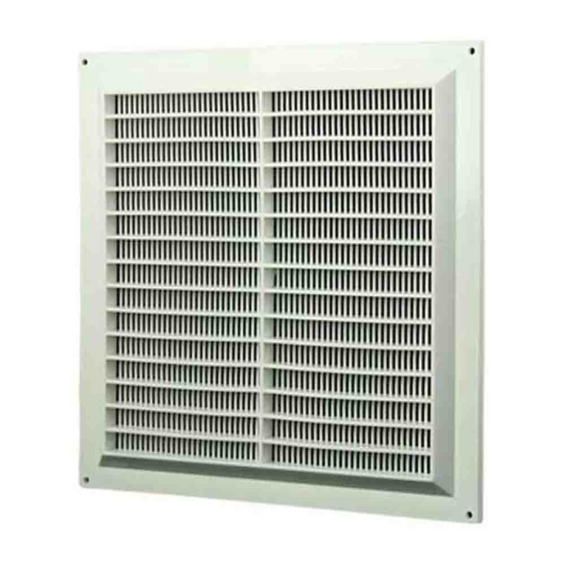 Europlast kunststof ventilatierooster vierkant wit met grill 250 x 250mm - VR2525 Kunststof ventilatierooster vierkant wit met grill 250 x 250mm 1