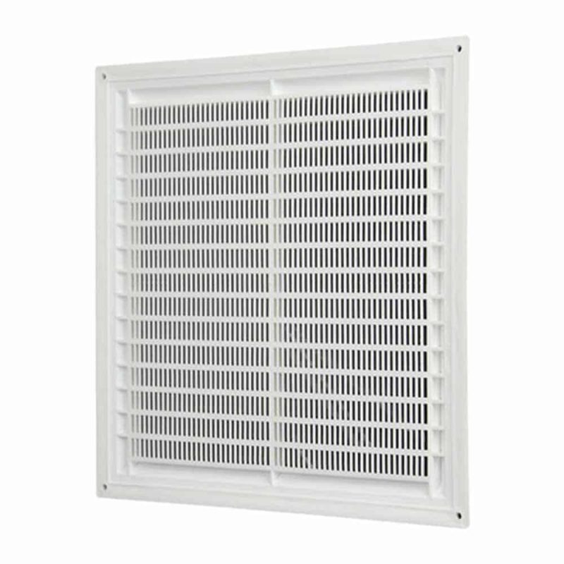 Europlast kunststof ventilatierooster vierkant wit met grill 250 x 250mm - VR2525 Kunststof ventilatierooster vierkant wit met grill 250 x 250mm 2 1