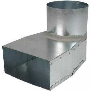 Lepe hoekstuk 220x80 mm naar diameter 125 mm