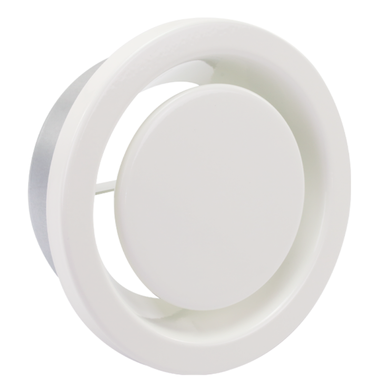 Metalen afvoer ventilatie ventiel met klemveren spierwit RAL9010 Ø 125 mm – EAV-C125 Metalen afvoer ventilatie ventiel met klemveren spierwit RAL9010 O 125 mm – EAV C125 1