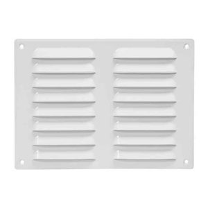 Europlast metalen ventilatierooster rechthoekig wit 260 x 190mm - MR2619