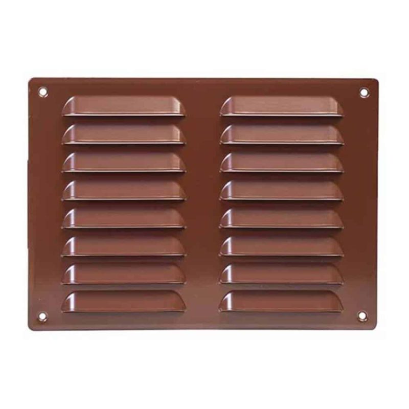 Europlast metalen ventilatierooster rechthoekig bruin 260 x 190mm - MR2619B Metalen ventilatierooster rechthoekig bruin 260 x 190mm 2