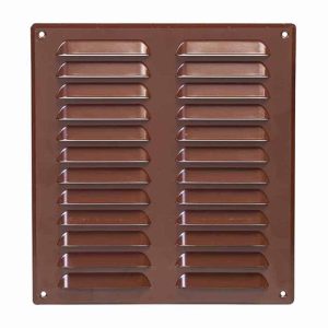 Europlast metalen ventilatierooster rechthoekig bruin 260 x 280mm - MR2628B