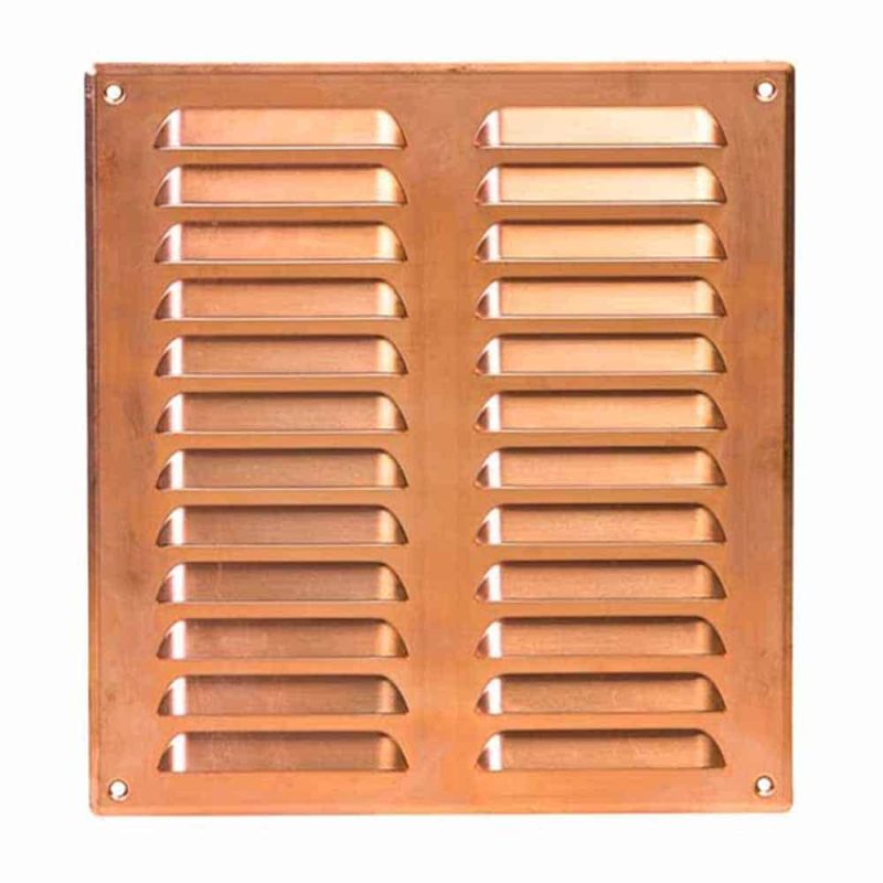 Europlast metalen ventilatierooster rechthoekig koper 260 x 280mm - MR2628CU Metalen ventilatierooster rechthoekig koper 260 x 280mm