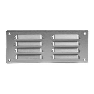 Europlast metalen ventilatierooster rechthoekig rvs 260 x 105mm - MR26105I