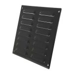 Metalen ventilatierooster rechthoekig zwart 260 x 190mm 3