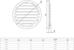 Metalen ventilatierooster rond 34