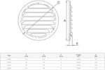 Metalen ventilatierooster rond 39