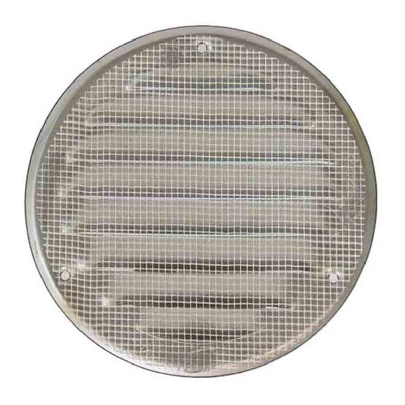 Metalen ventilatierooster rond RVS O 160mm 1 1