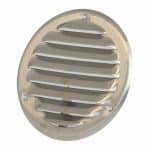 Metalen ventilatierooster rond aluminium O 125mm 1