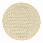 Metalen ventilatierooster rond beige O 125mm 1 1