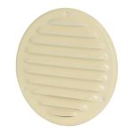 Metalen ventilatierooster rond beige O 125mm 2 1