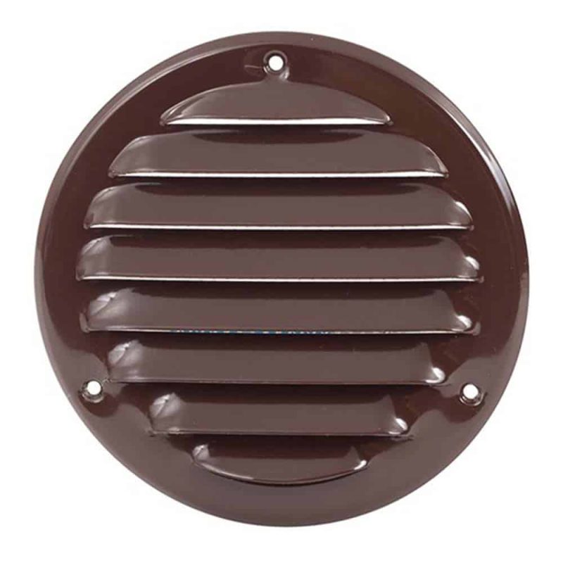 Europlast metalen ventilatierooster rond bruin Ø 100mm - MR100B Metalen ventilatierooster rond bruin O 100mm 1