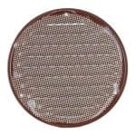 Metalen ventilatierooster rond bruin O 160mm 1