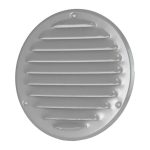 Metalen ventilatierooster rond grijs O 160mm 1 1