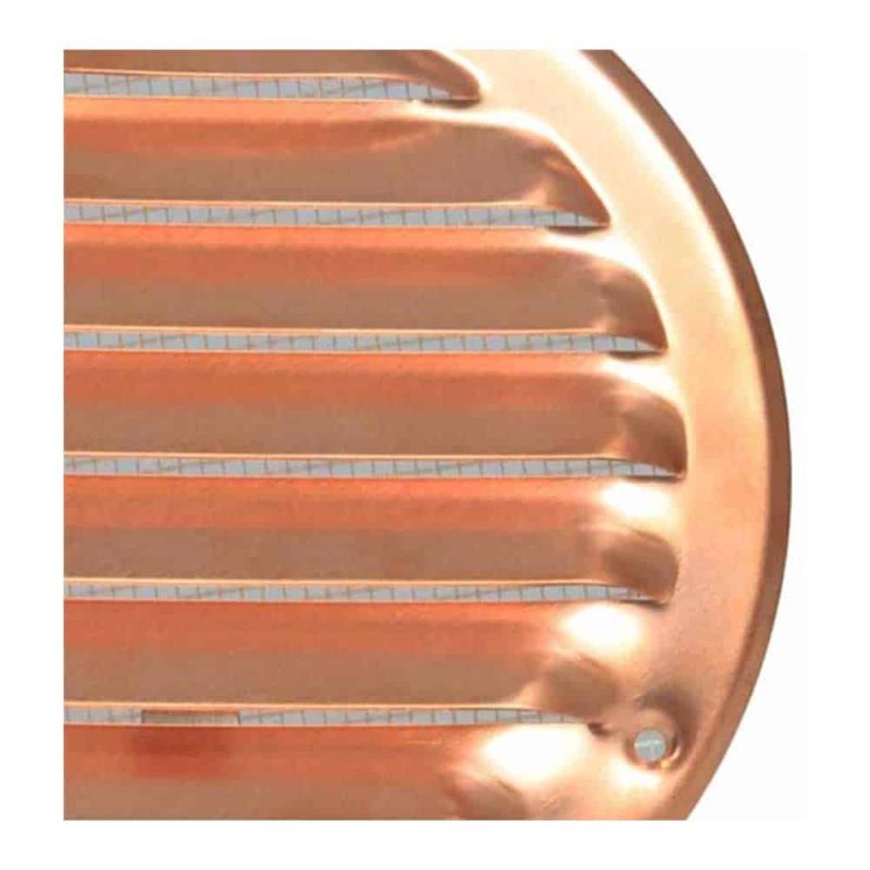 Europlast metalen ventilatierooster rond koper Ø 125mm - MR125CU Metalen ventilatierooster rond koper O 125mm 1 2