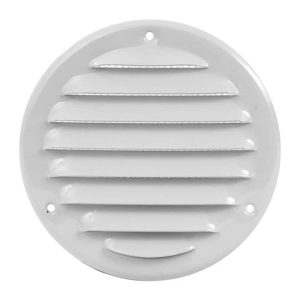 Europlast metalen ventilatierooster rond wit Ø 100mm - MR100