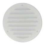 Metalen ventilatierooster rond wit O 125mm 1 1