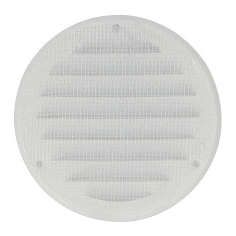 Europlast metalen ventilatierooster rond wit Ø 125mm - MR125 Metalen ventilatierooster rond wit O 125mm 1 1