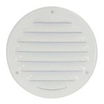 Metalen ventilatierooster rond wit O 125mm 2 1