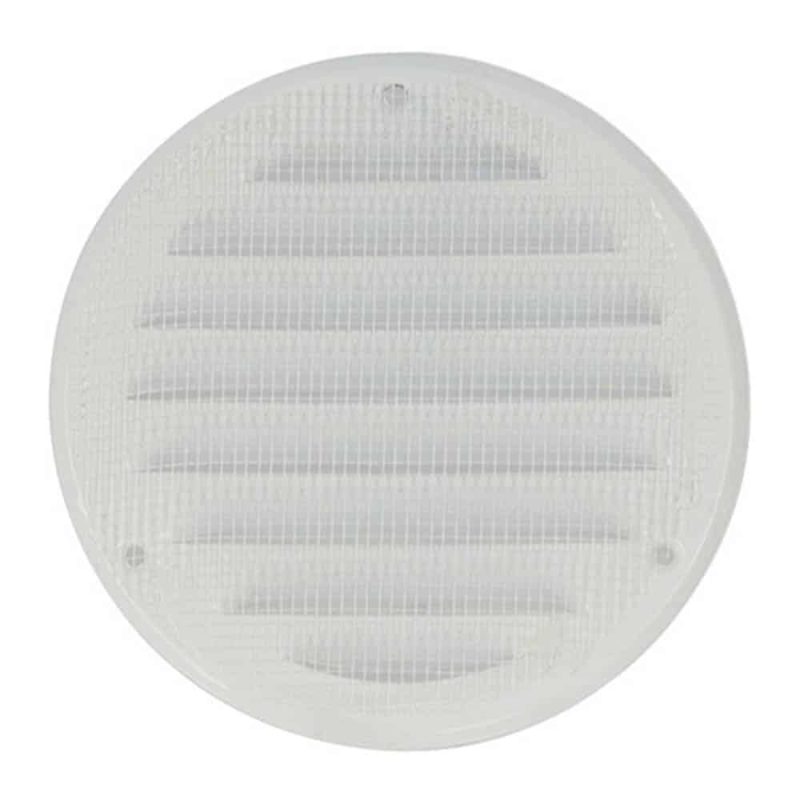 Europlast metalen ventilatierooster rond wit Ø 160mm - MR160 Metalen ventilatierooster rond wit O 160mm 1 1